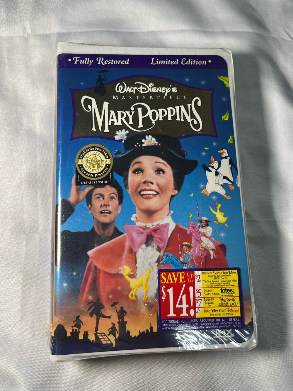 Mary Poppins VHS‎ 1997 Masterpiece Collection Limited Edition NEW Sealed Disney